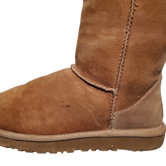 UGG 5815 Chestnut Leather Sheepskin Boots Women's Size 7 - Picture 12 of 12